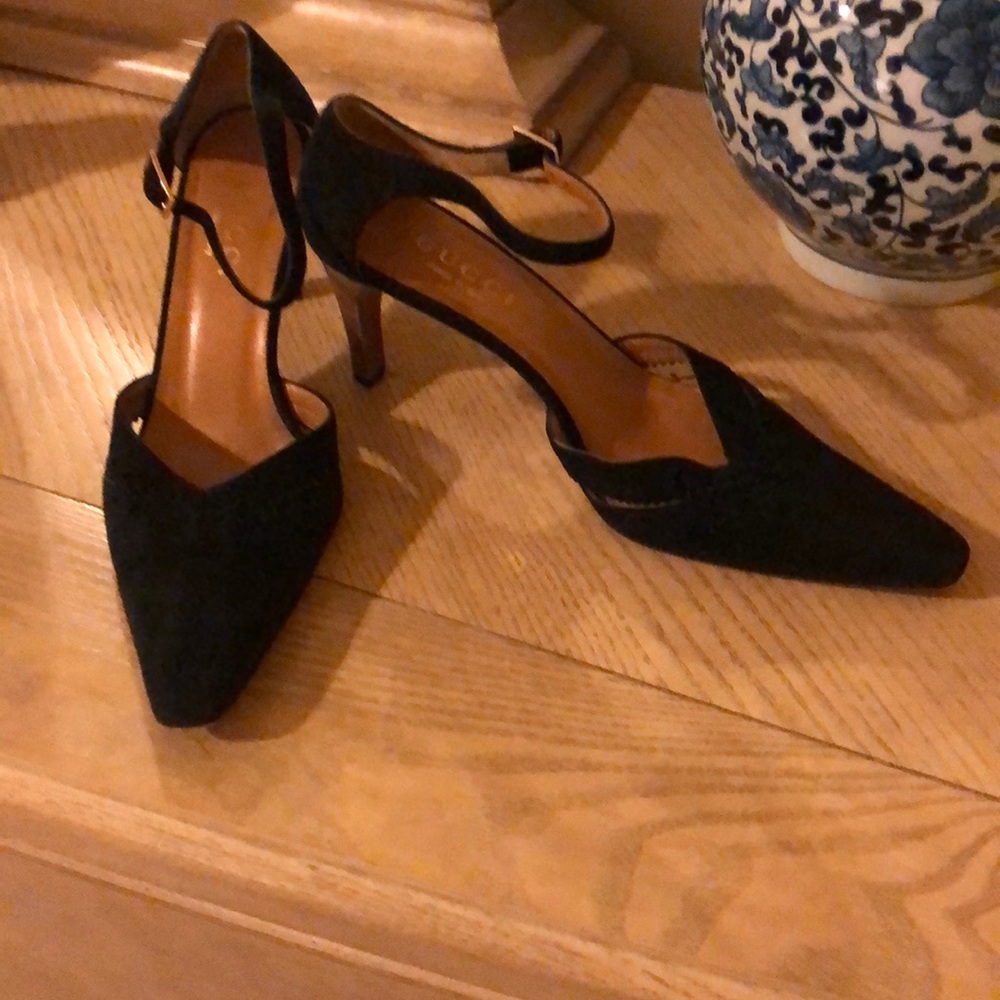 Gucci suede heels.